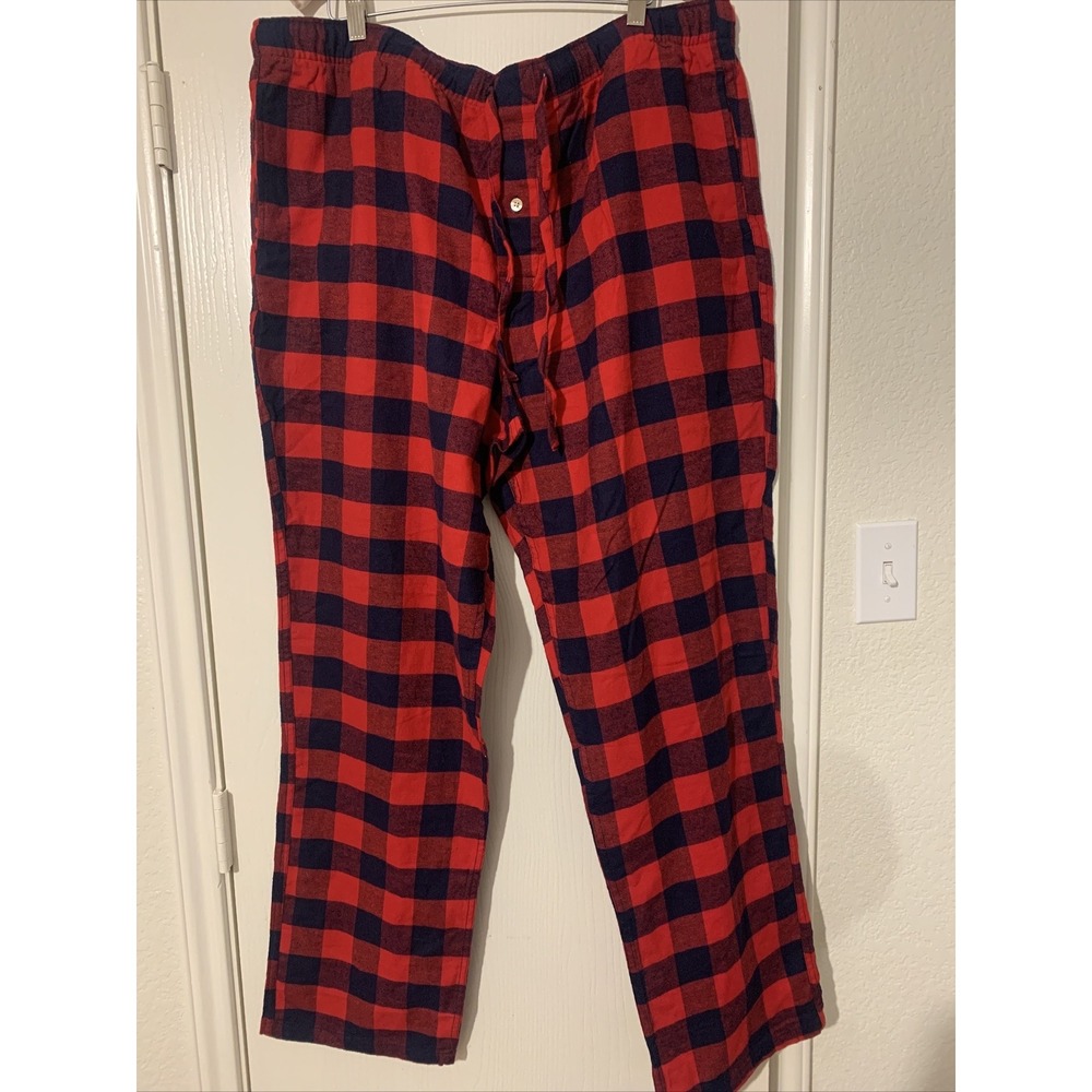 J. Crew Men's 100% Cotton Lounge Pants Buffalo Check XL Christmas Soft NWT